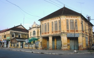 Battambang street buildings